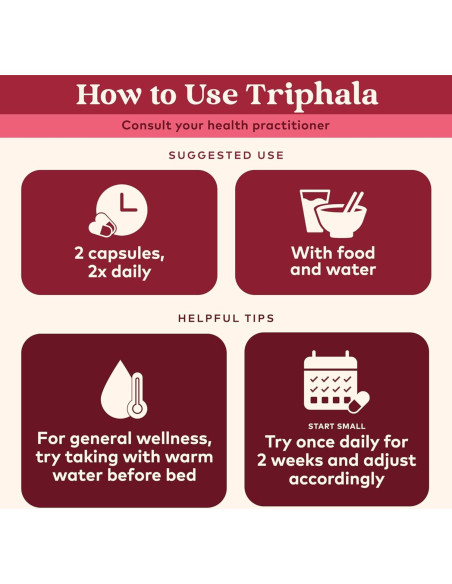 Cápsulas Triphala Orgánicas INDIA ORGÁNICA - 90 Unidades