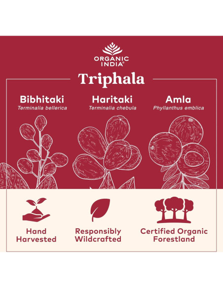 Cápsulas Triphala Orgánicas INDIA ORGÁNICA - 90 Unidades