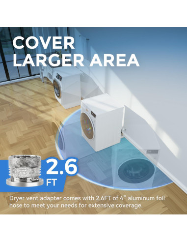 Acoplamiento de Ventilación de Secadora Magnético Jeevony DV90 0.79m