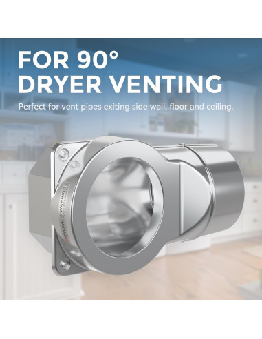 Acoplamiento de Ventilación de Secadora Magnético Jeevony DV90 0.79m