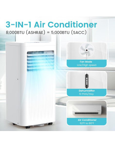 Acondicionador de Aire Portátil Antarctic Star 8,000 BTU 32.5 m 2