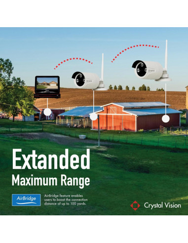 Sistema de Vigilancia Inalámbrico Crystal Vision CVT804A 1080P HD