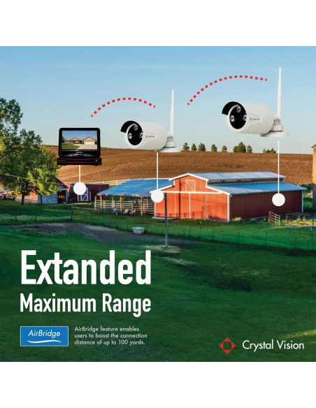 Sistema de Vigilancia Inalámbrico Crystal Vision CVT804A 1080P HD