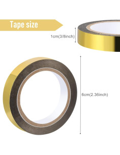 Cinta Metálica Dorada Outus 4 Rollos 0.95 cm x 20.12 m 2