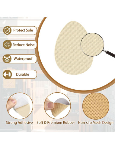 Almohadillas Antideslizantes para Zapatos Lyinkeeltd Beige