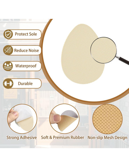 Almohadillas Antideslizantes para Zapatos Lyinkeeltd Beige