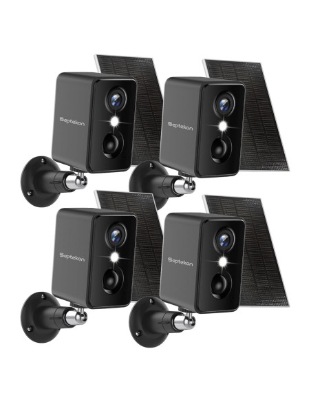 Cámaras de Seguridad Septekon 2K Inalámbricas para Exterior 4 Unidades