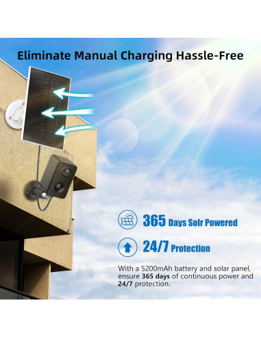 Cámaras de Seguridad Septekon 2K Inalámbricas para Exterior 4 Unidades