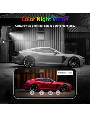 Cámaras de Seguridad Septekon 2K Inalámbricas para Exterior 4 Unidades