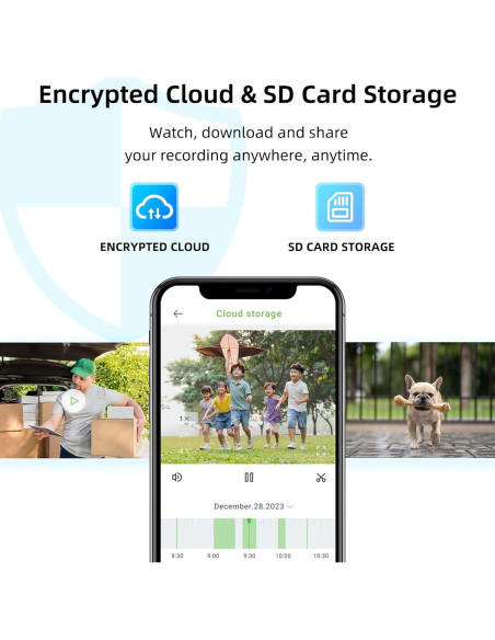 Cámaras de Seguridad Septekon 2K Inalámbricas para Exterior 4 Unidades