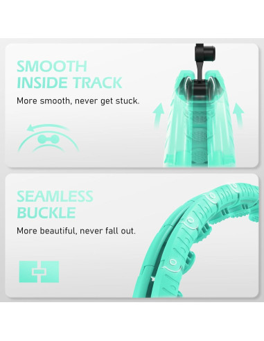 Aro de Hula Ponderado JLoibao D5-C 168 cm 32 Enlaces Ajustables