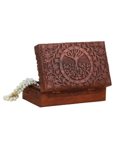 Caja de Joyería de Madera Sheesham ARTISENIA 20x12 cm
