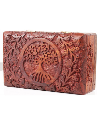 Caja de Joyería de Madera Sheesham ARTISENIA 20x12 cm