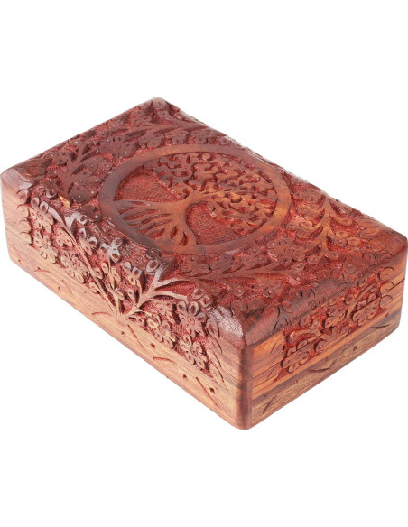 Caja de Joyería de Madera Sheesham ARTISENIA 20x12 cm