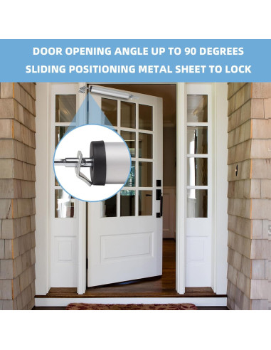 Cierrapuertas Neumático Dluno Plateado Ajustable 25-50 KG