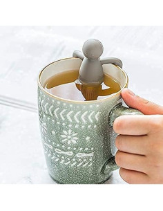 Infusor de Té Leden Acero Inoxidable con Mango de Silicona Gris 2