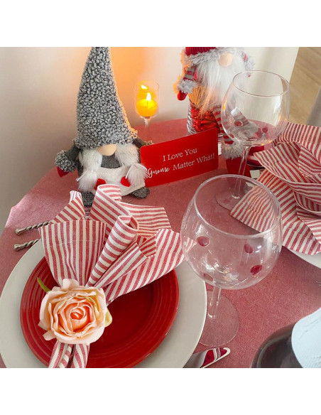 Juego de 8 Anillos de Servilleta de Rosa Hechos a Mano