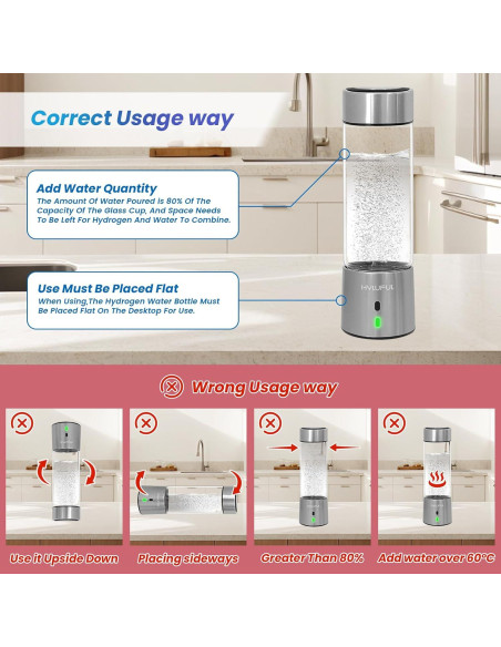 Generador de Agua Hidrogenada y Ozonizada Hyluful 420ml