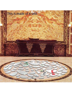 Calcomanías de Espejo TTSAM 72 Piezas Decoración Plata 2