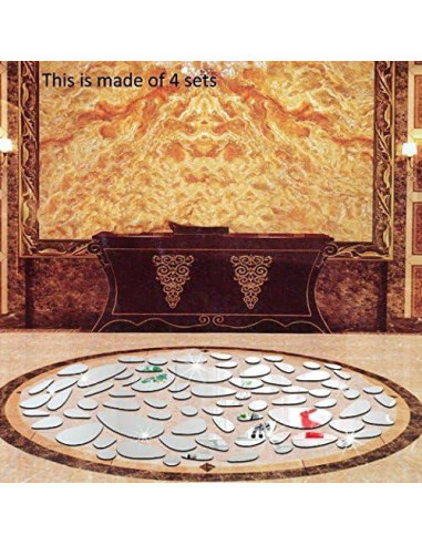 Calcomanías de Espejo TTSAM 72 Piezas Decoración Plata