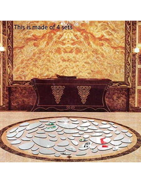 Calcomanías de Espejo TTSAM 72 Piezas Decoración Plata