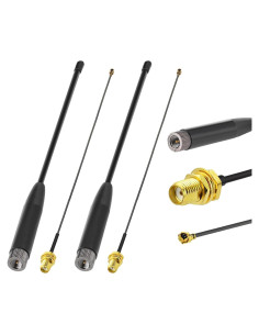 Antena Whip Bingfu 19.5cm 915MHz SMA Masculino - Paquete de 2