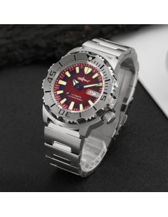 Reloj de buceo automático Heimdallr NH36A 200M acero inoxidable 2