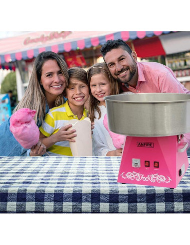Máquina de Algodón de Azúcar ANFIRE Eléctrica 1080W Rosa