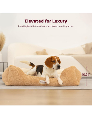 Cama ortopédica para perros medianos Tail&Tale - Espuma viscoelástica, forro impermeable, funda lavable