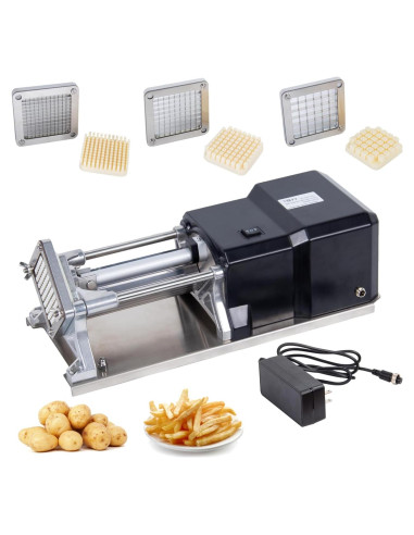 Cortadora de Papas Fritas Eléctrica RISMANOR 3 Tamaños Acero Inoxidable