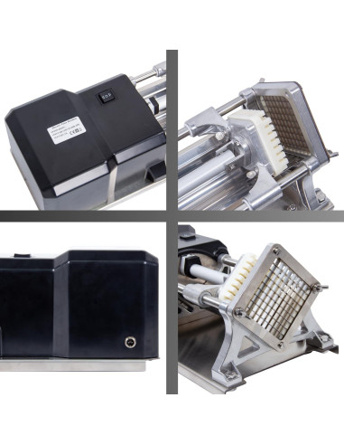 Cortadora de Papas Fritas Eléctrica RISMANOR 3 Tamaños Acero Inoxidable