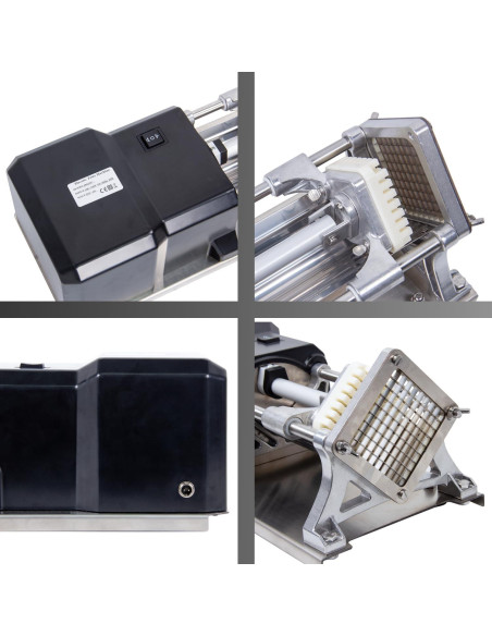 Cortadora de Papas Fritas Eléctrica RISMANOR 3 Tamaños Acero Inoxidable