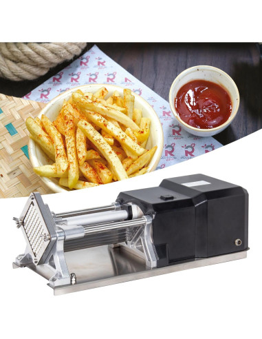 Cortadora de Papas Fritas Eléctrica RISMANOR 3 Tamaños Acero Inoxidable