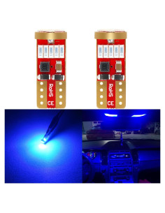 Bombillas LED T10 PHINLION 194 Azules 500 Lúmenes Paquete de 2