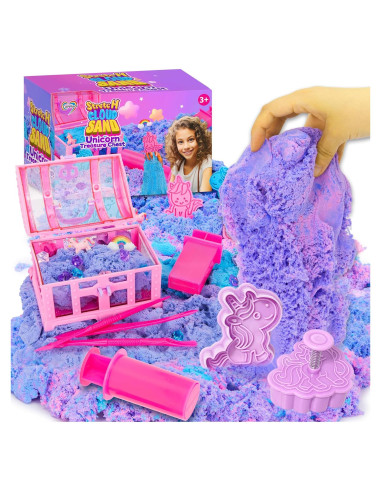 Kit de Arena Sensorial Estirable Unicornio Carolart 26 Piezas