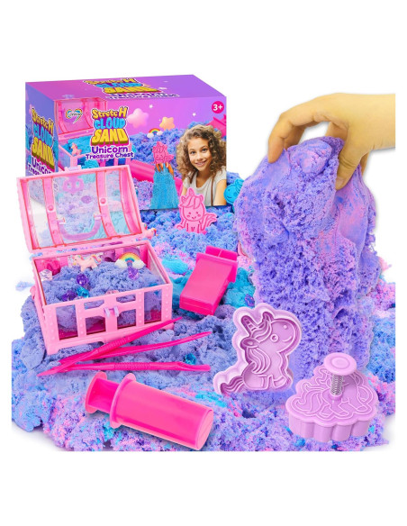 Kit de Arena Sensorial Estirable Unicornio Carolart 26 Piezas