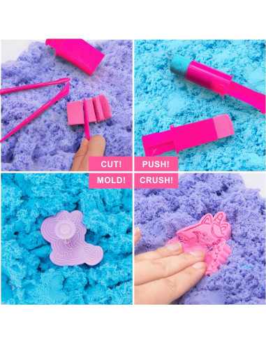 Kit de Arena Sensorial Estirable Unicornio Carolart 26 Piezas