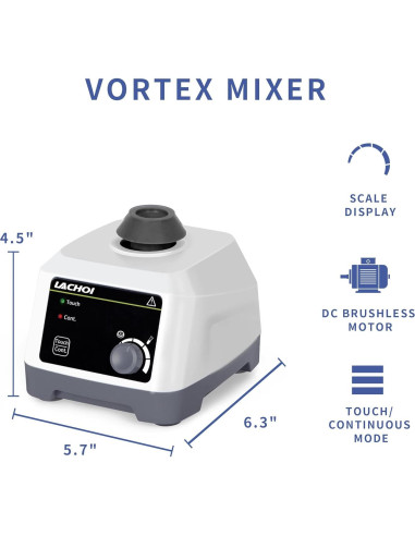Mezclador Vortex de Laboratorio LACHOI 200-3000rpm 4.5mm