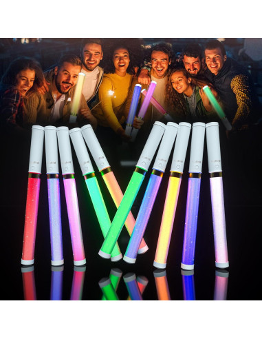 Palos de Luz LED Multicolor Bsgifts 2 Paquete 15 Colores