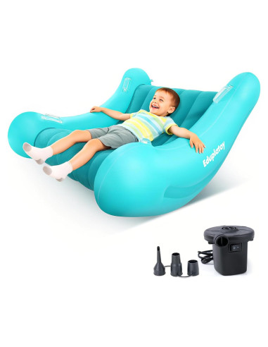 Sofá Inflable Silla Mecedora Eduplatoy Azul Lago 121.9x104.9cm