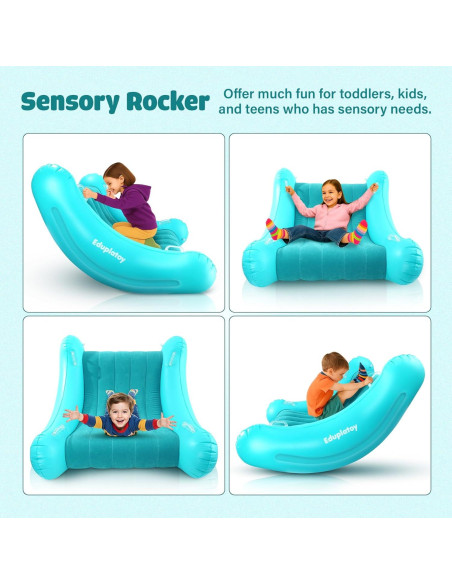 Sofá Inflable Silla Mecedora Eduplatoy Azul Lago 121.9x104.9cm