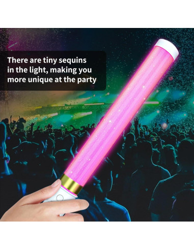 Palos de Luz LED Multicolor Bsgifts 2 Paquete 15 Colores