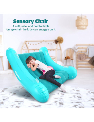 Sofá Inflable Silla Mecedora Eduplatoy Azul Lago 121.9x104.9cm