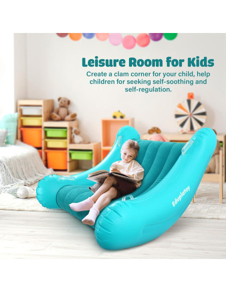 Sofá Inflable Silla Mecedora Eduplatoy Azul Lago 121.9x104.9cm