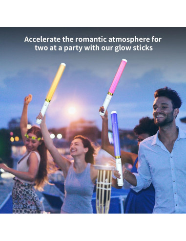 Palos de Luz LED Multicolor Bsgifts 2 Paquete 15 Colores