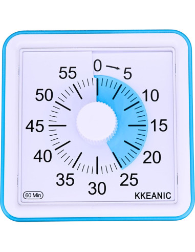 Temporizador Visual KKEANIC 60 Minutos con Alarma Ajustable