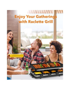 Parrilla Eléctrica Raclette HBN 1300W 8 Bandejas Antiadherente 2