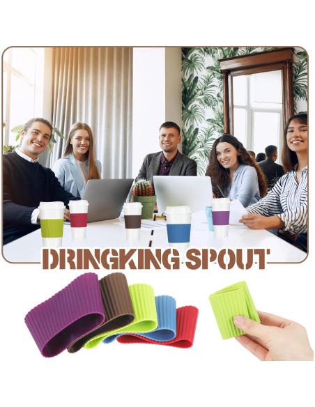 15 Tazas de Café Reutilizables FillTouch 0.47 L con Tapas 15 Tazas de Café Reutilizables FillTouch 0.47 L con Tapas