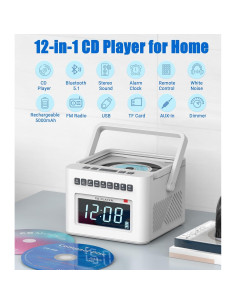 Reproductor de CD Reloj Despertador Greadio GB-W17 Bluetooth 2