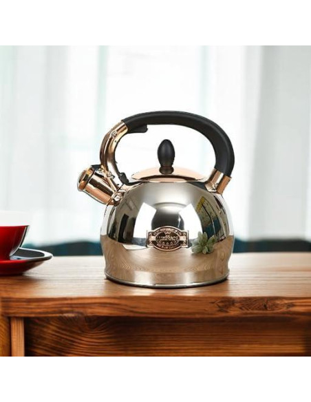 Hervidor de Té LUXGRACE Acero Inoxidable 2.8 Litros Silbido